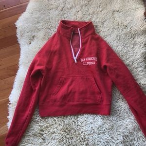 Brandy Melville new season red crop top sweater